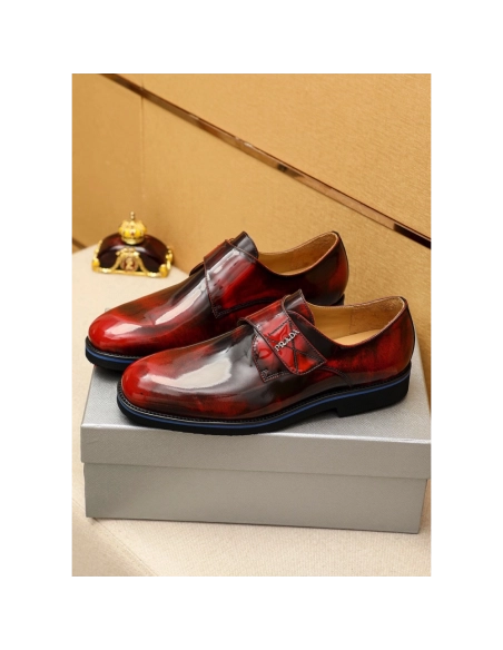 Prada leather shoes 081,PRADA SNEAKERS,Luxury Shoes