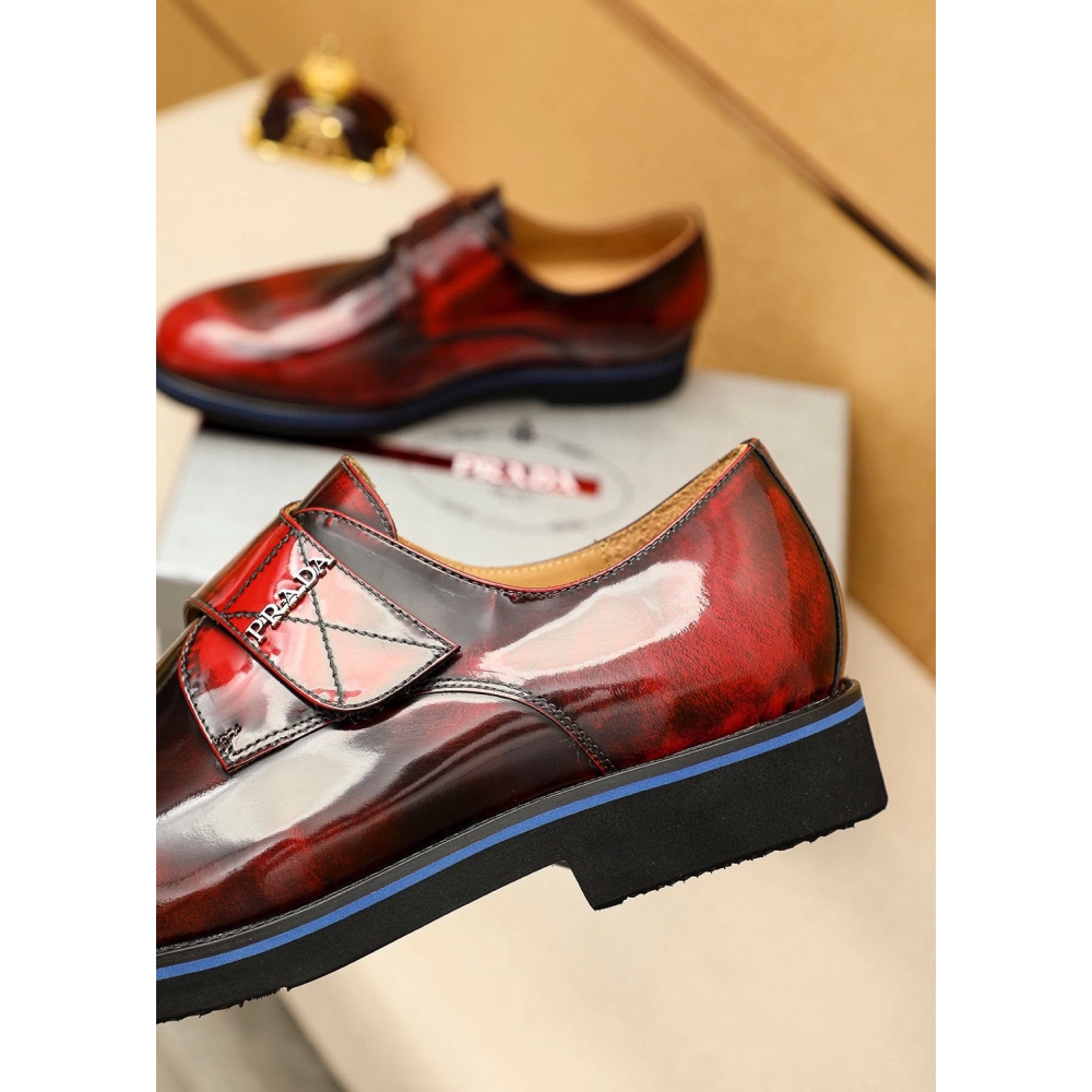 Prada leather shoes 081,PRADA SNEAKERS,Luxury Shoes