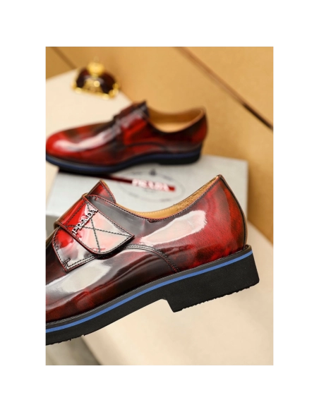 Prada leather shoes 081,PRADA SNEAKERS,Luxury Shoes
