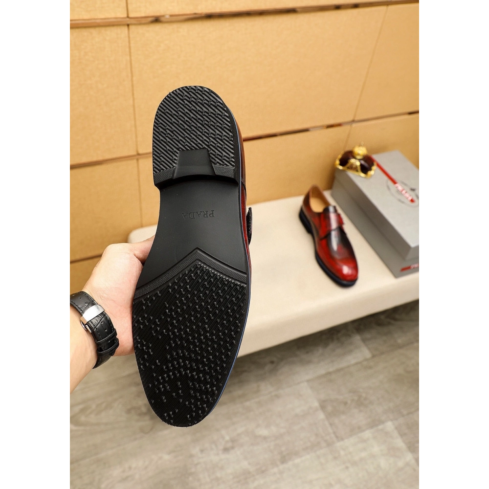 Prada leather shoes 081,PRADA SNEAKERS,Luxury Shoes