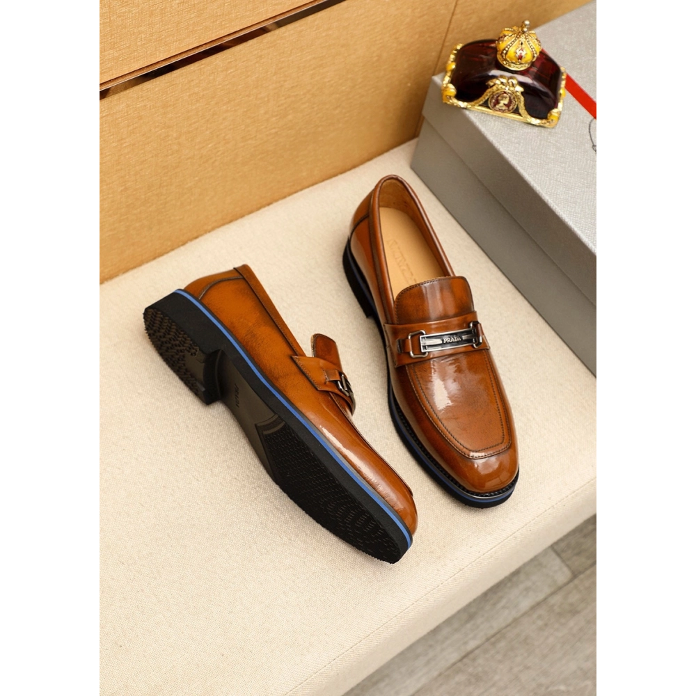 Prada leather shoes 085,PRADA SNEAKERS,Luxury Shoes