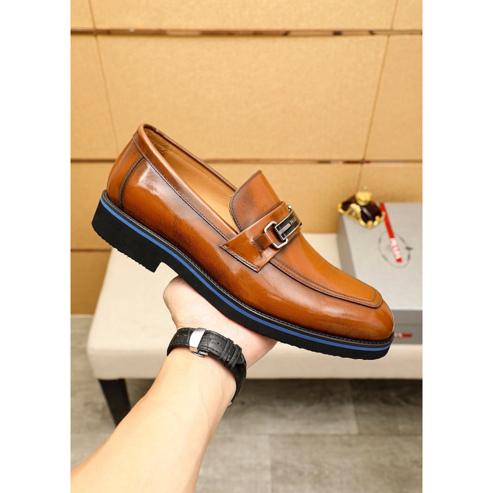 Prada leather shoes 085,PRADA SNEAKERS,Luxury Shoes