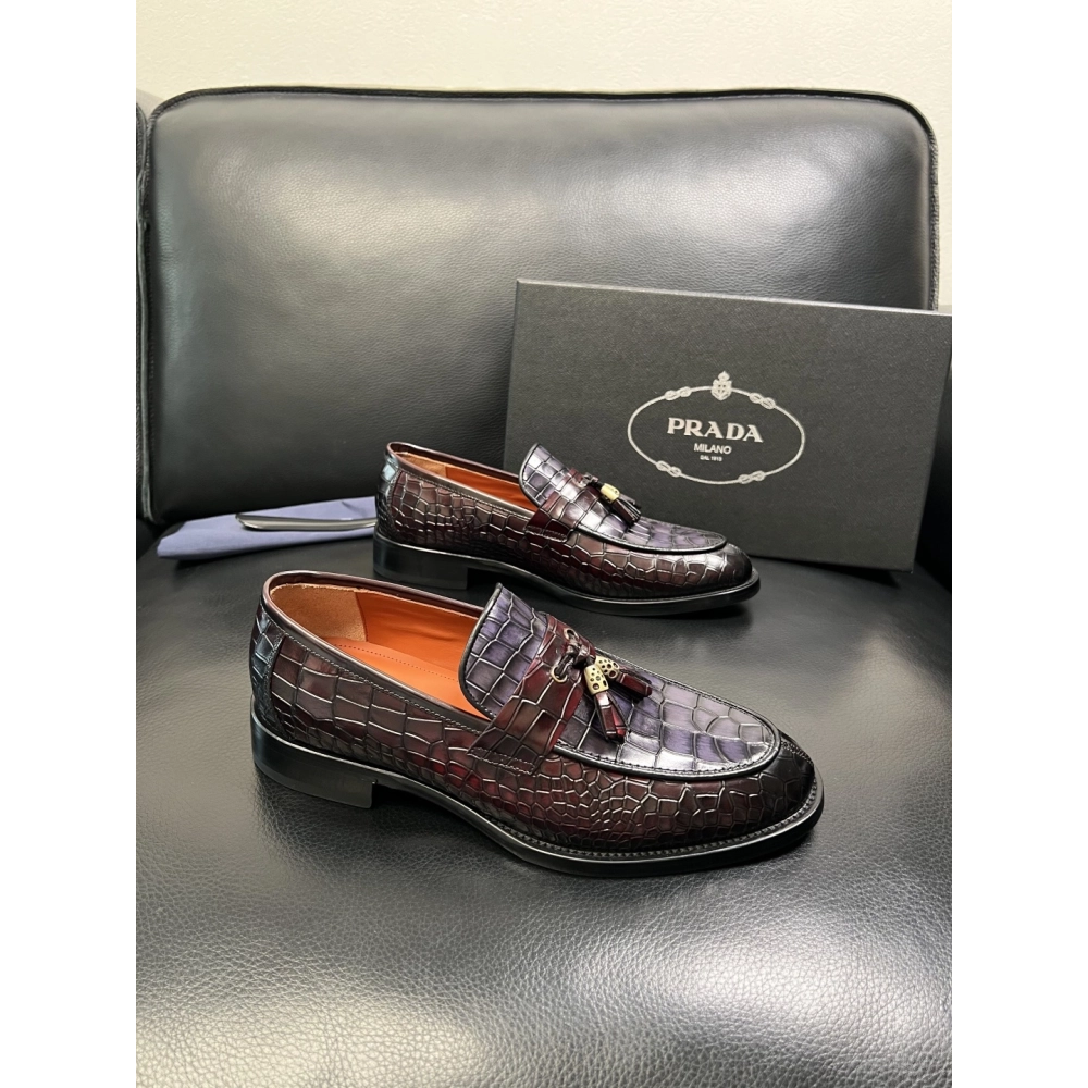 Prada leather shoes 087,PRADA SNEAKERS,Luxury Shoes