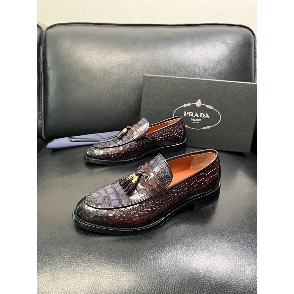 Prada leather shoes 087,PRADA SNEAKERS,Luxury Shoes