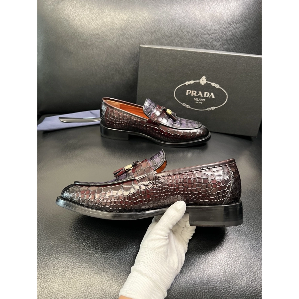 Prada leather shoes 087,PRADA SNEAKERS,Luxury Shoes