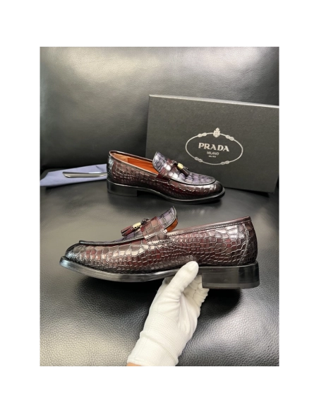 Prada leather shoes 087,PRADA SNEAKERS,Luxury Shoes