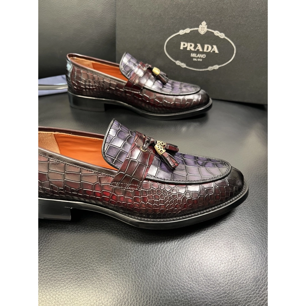 Prada leather shoes 087,PRADA SNEAKERS,Luxury Shoes