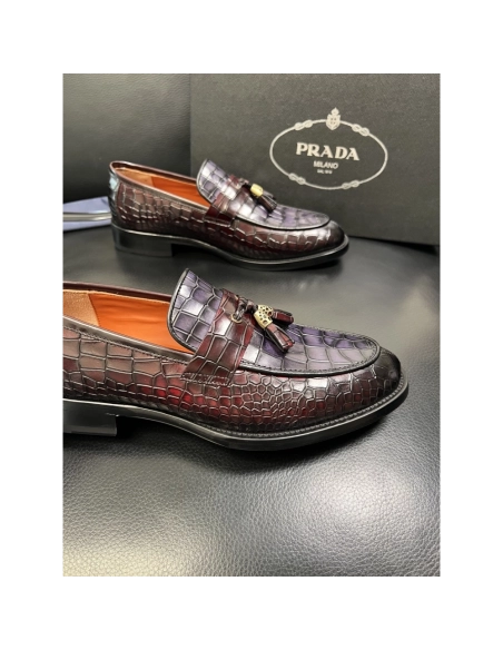 Prada leather shoes 087,PRADA SNEAKERS,Luxury Shoes