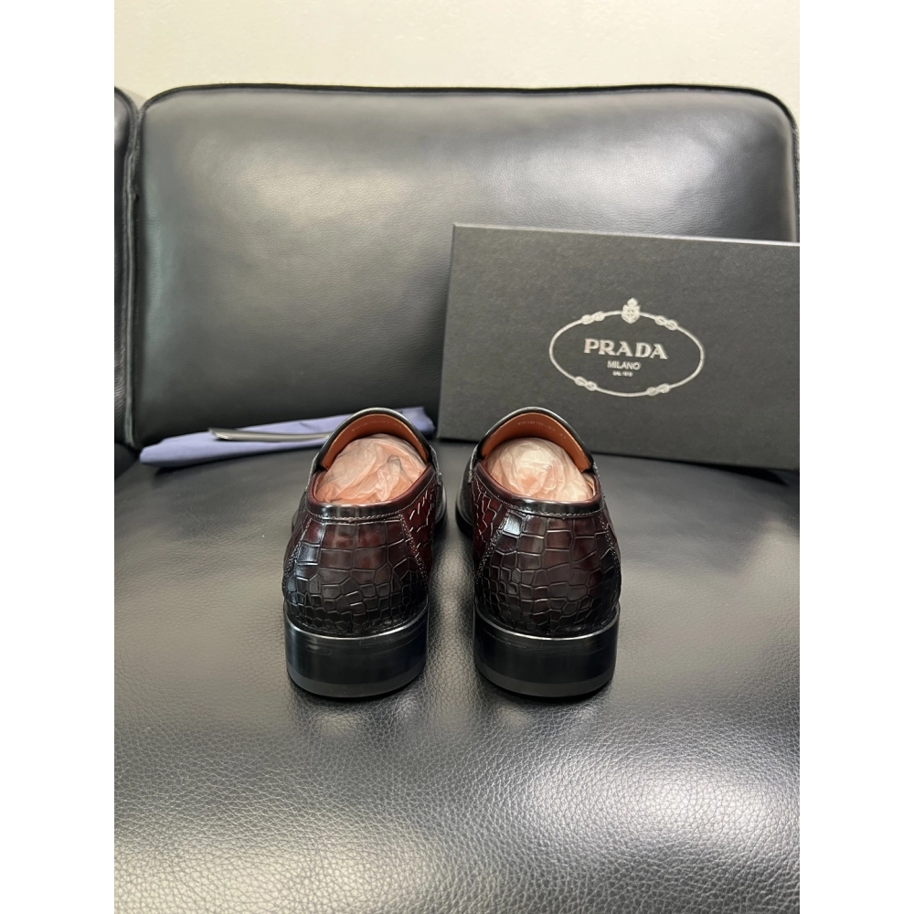 Prada leather shoes 087,PRADA SNEAKERS,Luxury Shoes