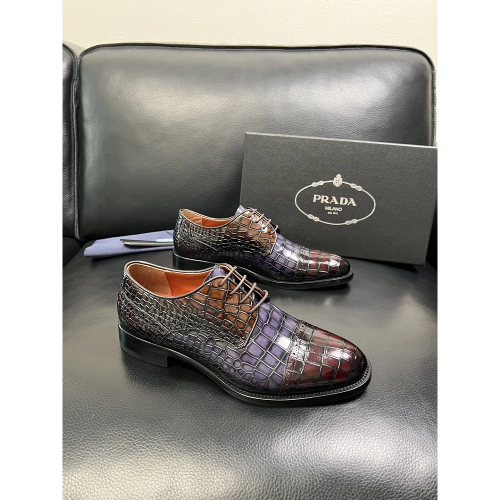 Prada leather shoes 088,PRADA SNEAKERS,Luxury Shoes
