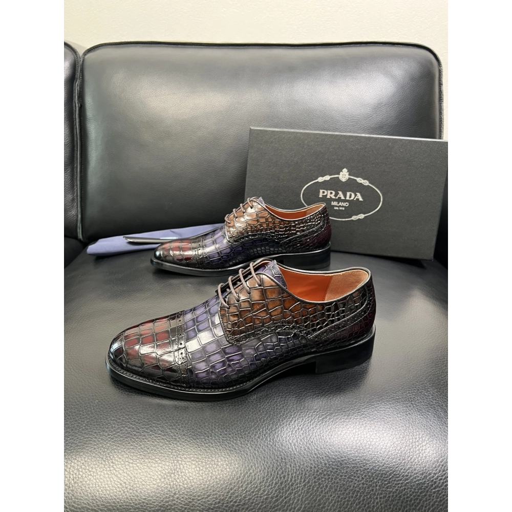Prada leather shoes 088,PRADA SNEAKERS,Luxury Shoes