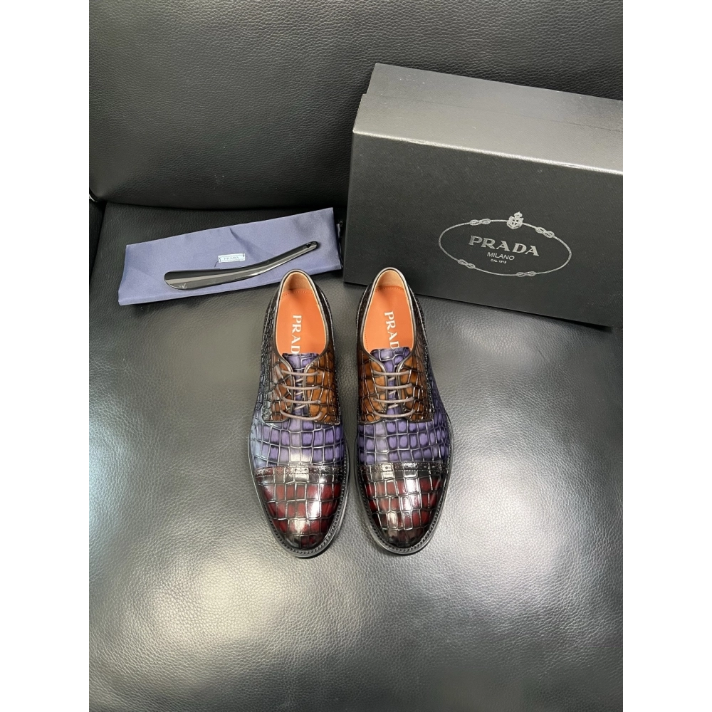Prada leather shoes 088,PRADA SNEAKERS,Luxury Shoes