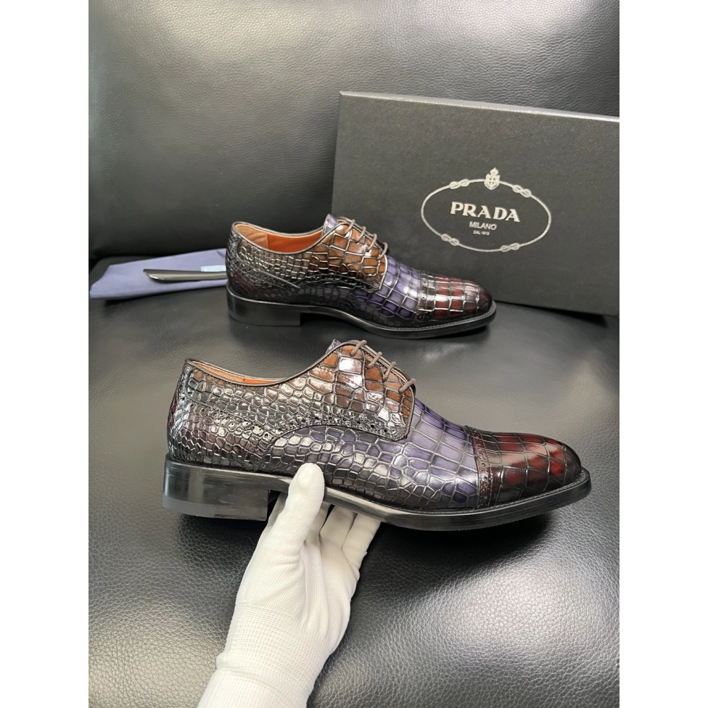 Prada leather shoes 088,PRADA SNEAKERS,Luxury Shoes
