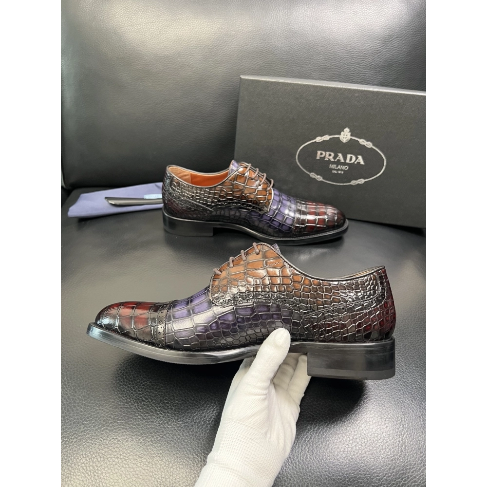 Prada leather shoes 088,PRADA SNEAKERS,Luxury Shoes