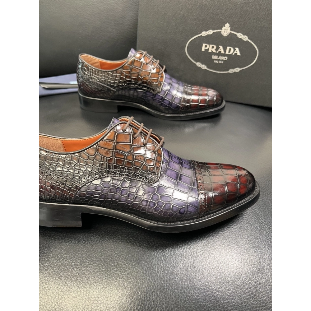 Prada leather shoes 088,PRADA SNEAKERS,Luxury Shoes