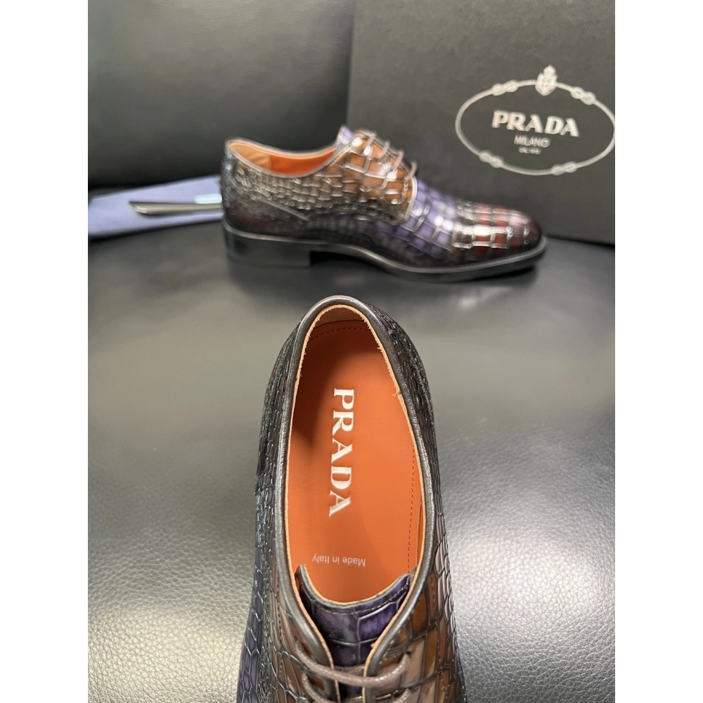 Prada leather shoes 088,PRADA SNEAKERS,Luxury Shoes