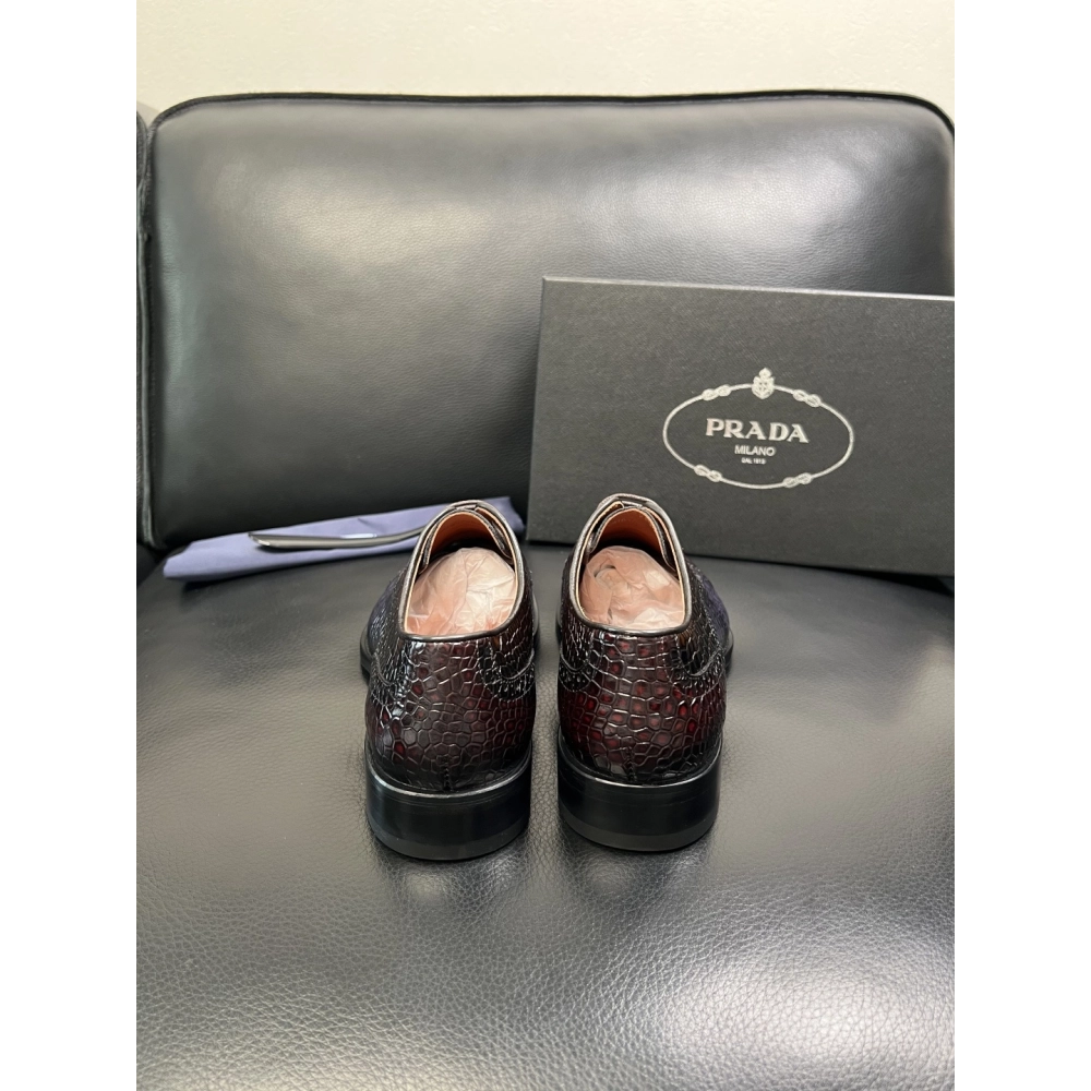 Prada leather shoes 088,PRADA SNEAKERS,Luxury Shoes