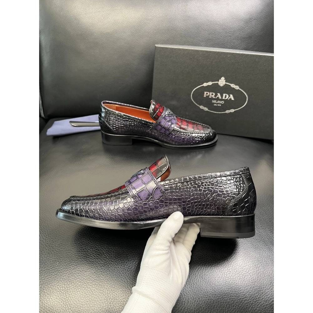 Prada leather shoes 089,PRADA SNEAKERS,Luxury Shoes