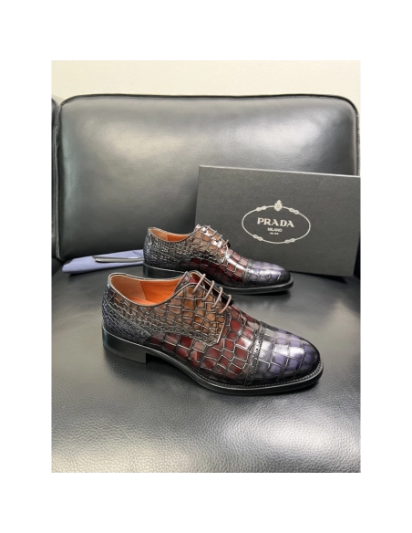 Prada leather shoes 090,PRADA SNEAKERS,Luxury Shoes