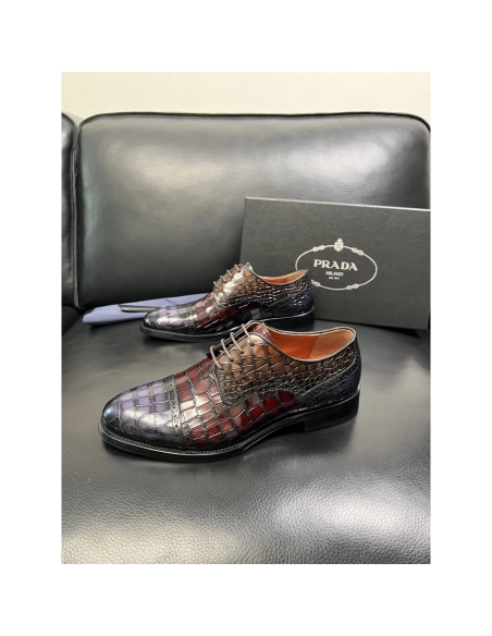 Prada leather shoes 090,PRADA SNEAKERS,Luxury Shoes