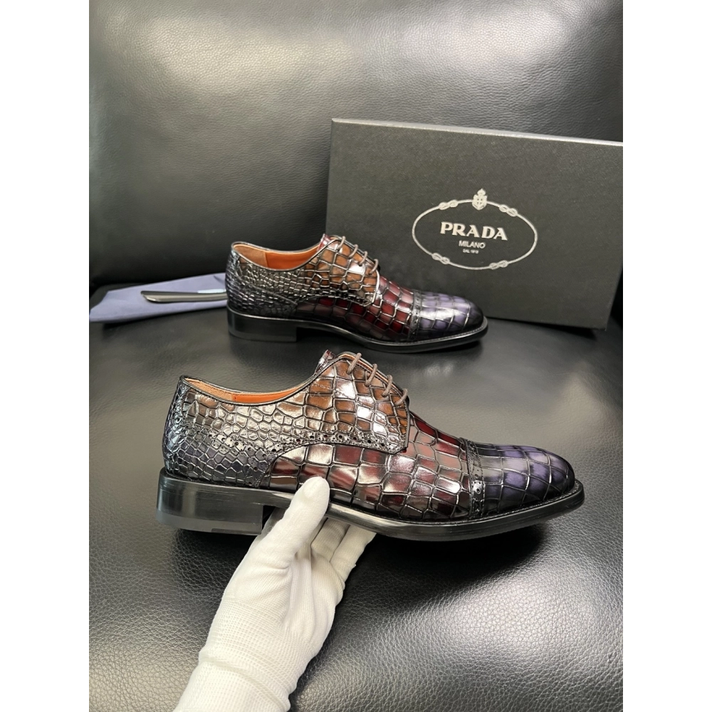 Prada leather shoes 090,PRADA SNEAKERS,Luxury Shoes