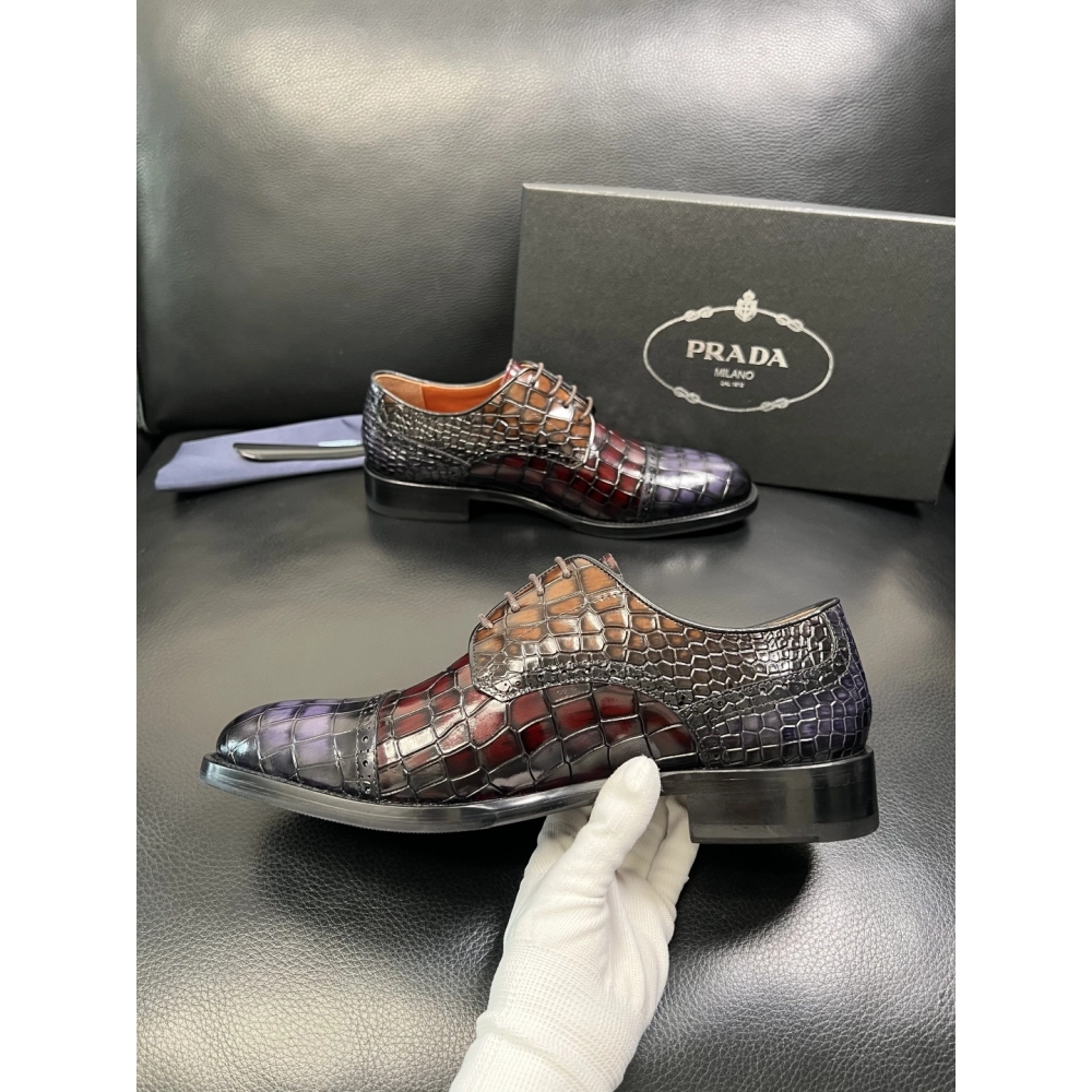Prada leather shoes 090,PRADA SNEAKERS,Luxury Shoes