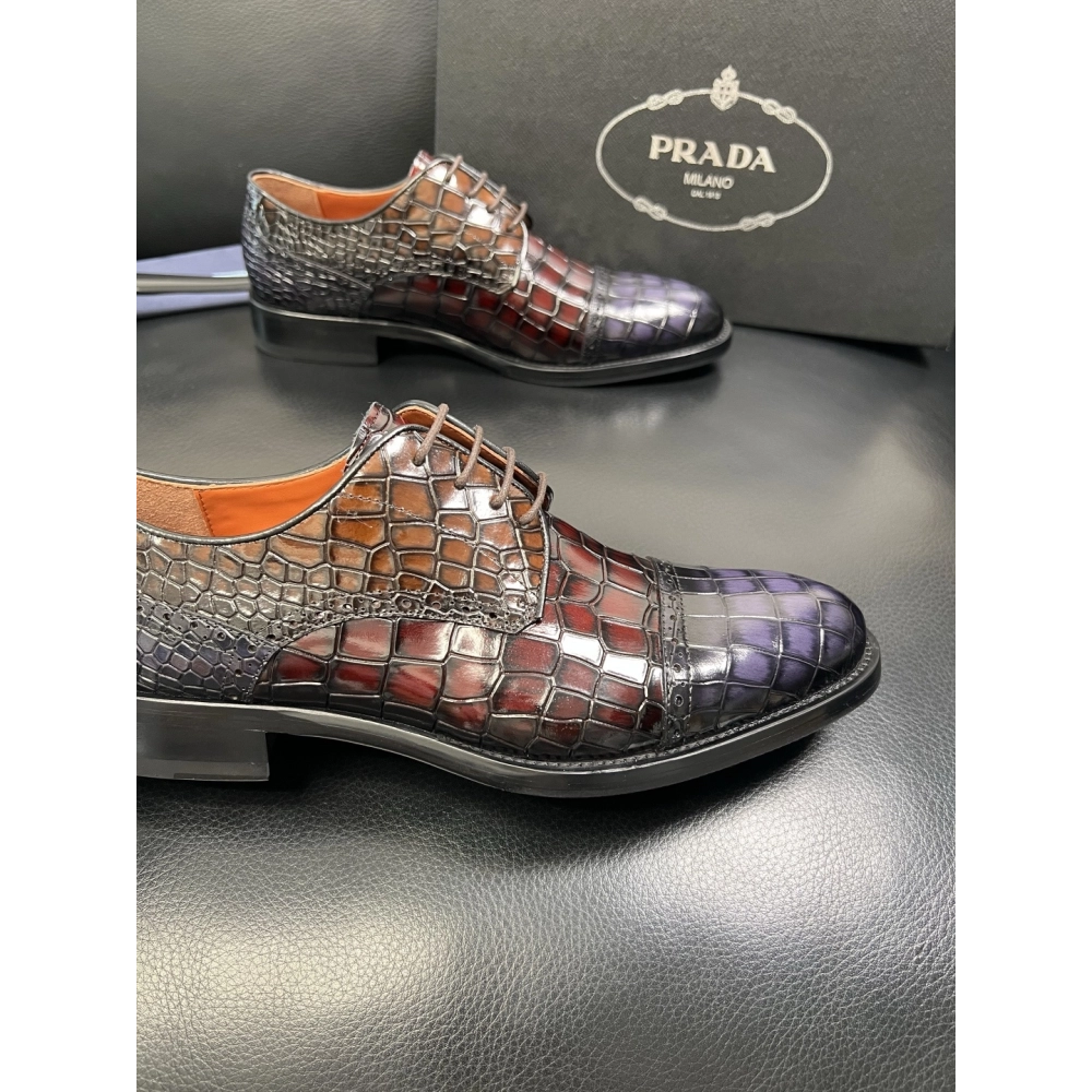 Prada leather shoes 090,PRADA SNEAKERS,Luxury Shoes