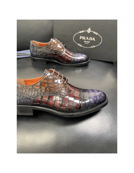 Prada leather shoes 090,PRADA SNEAKERS,Luxury Shoes