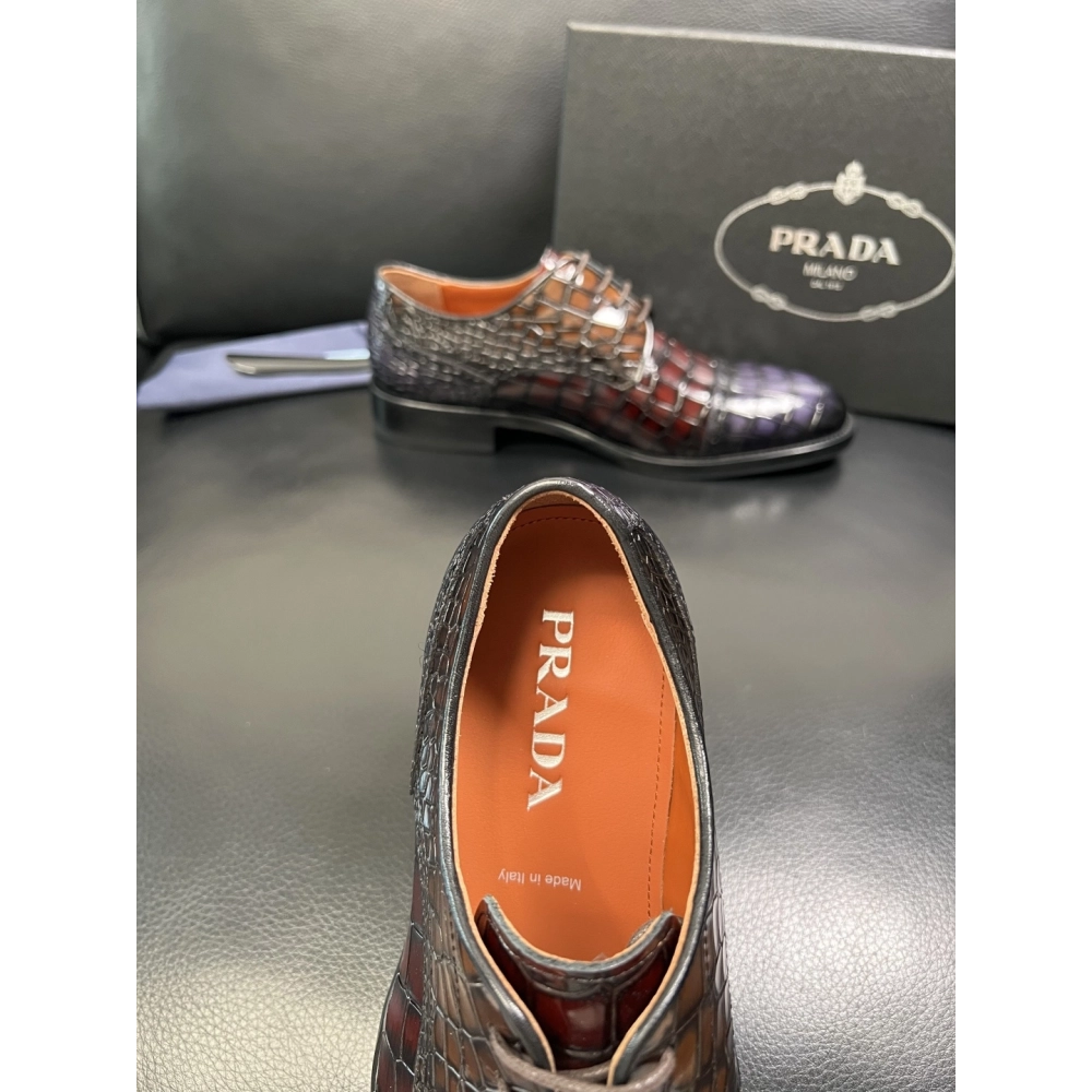 Prada leather shoes 090,PRADA SNEAKERS,Luxury Shoes