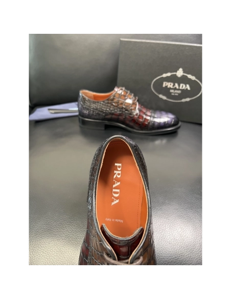 Prada leather shoes 090,PRADA SNEAKERS,Luxury Shoes