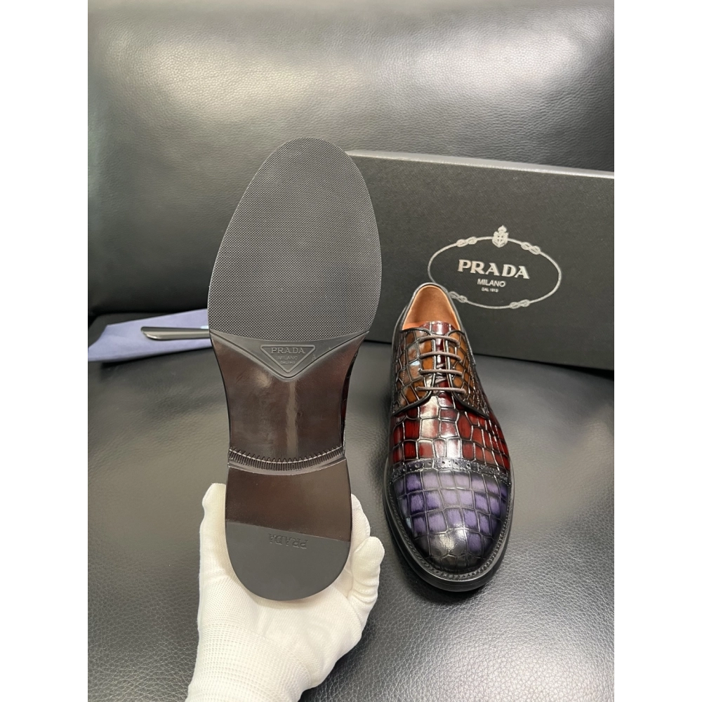 Prada leather shoes 090,PRADA SNEAKERS,Luxury Shoes