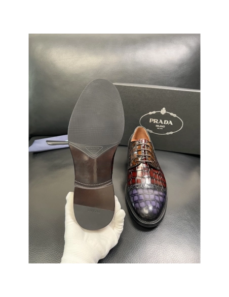Prada leather shoes 090,PRADA SNEAKERS,Luxury Shoes