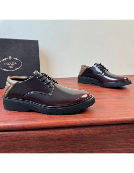 Prada leather shoes 091,PRADA SNEAKERS,Luxury Shoes