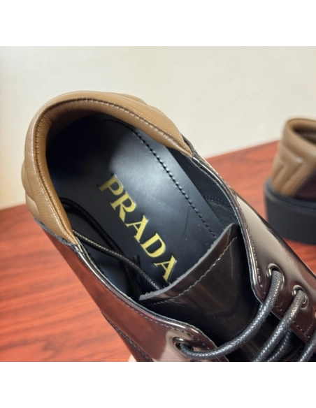 Prada leather shoes 091,PRADA SNEAKERS,Luxury Shoes