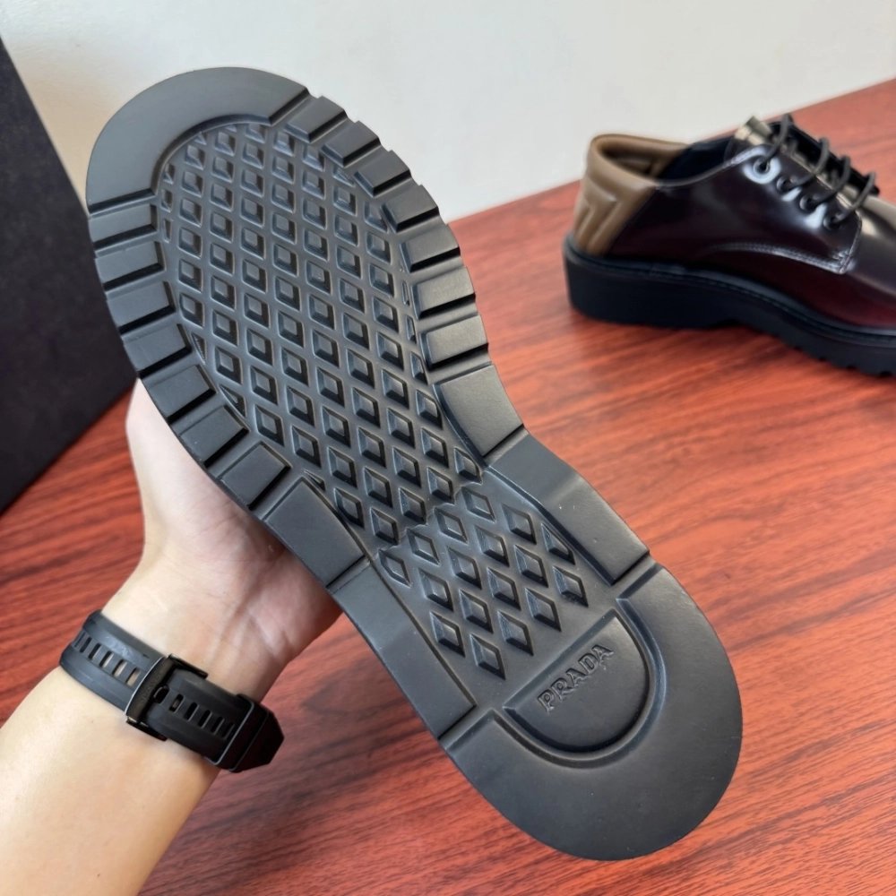 Prada leather shoes 091,PRADA SNEAKERS,Luxury Shoes