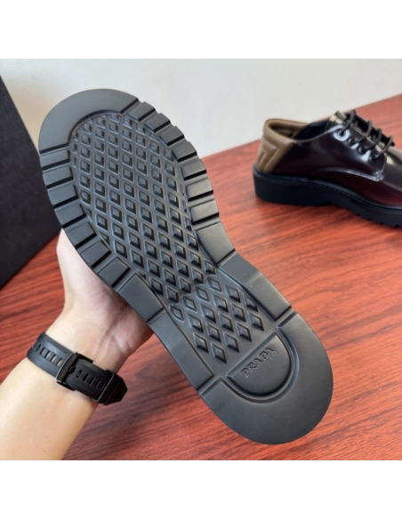 Prada leather shoes 091,PRADA SNEAKERS,Luxury Shoes
