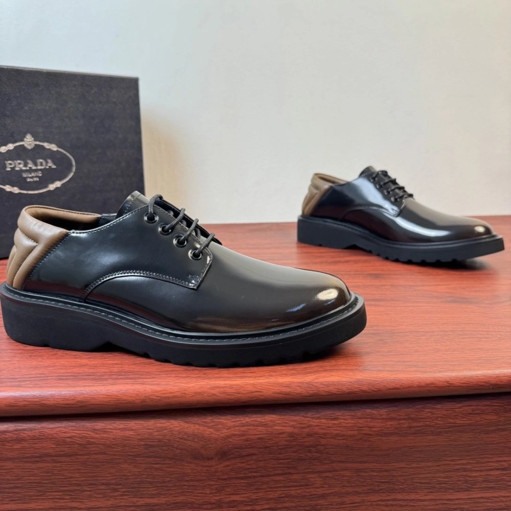 Prada leather shoes 092,PRADA SNEAKERS,Luxury Shoes