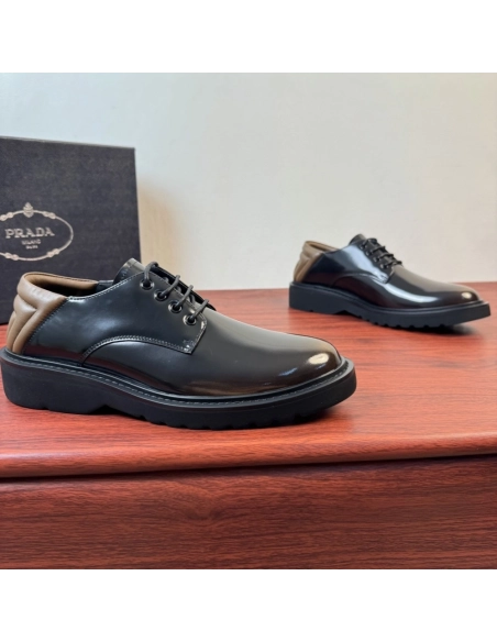 Prada leather shoes 092,PRADA SNEAKERS,Luxury Shoes