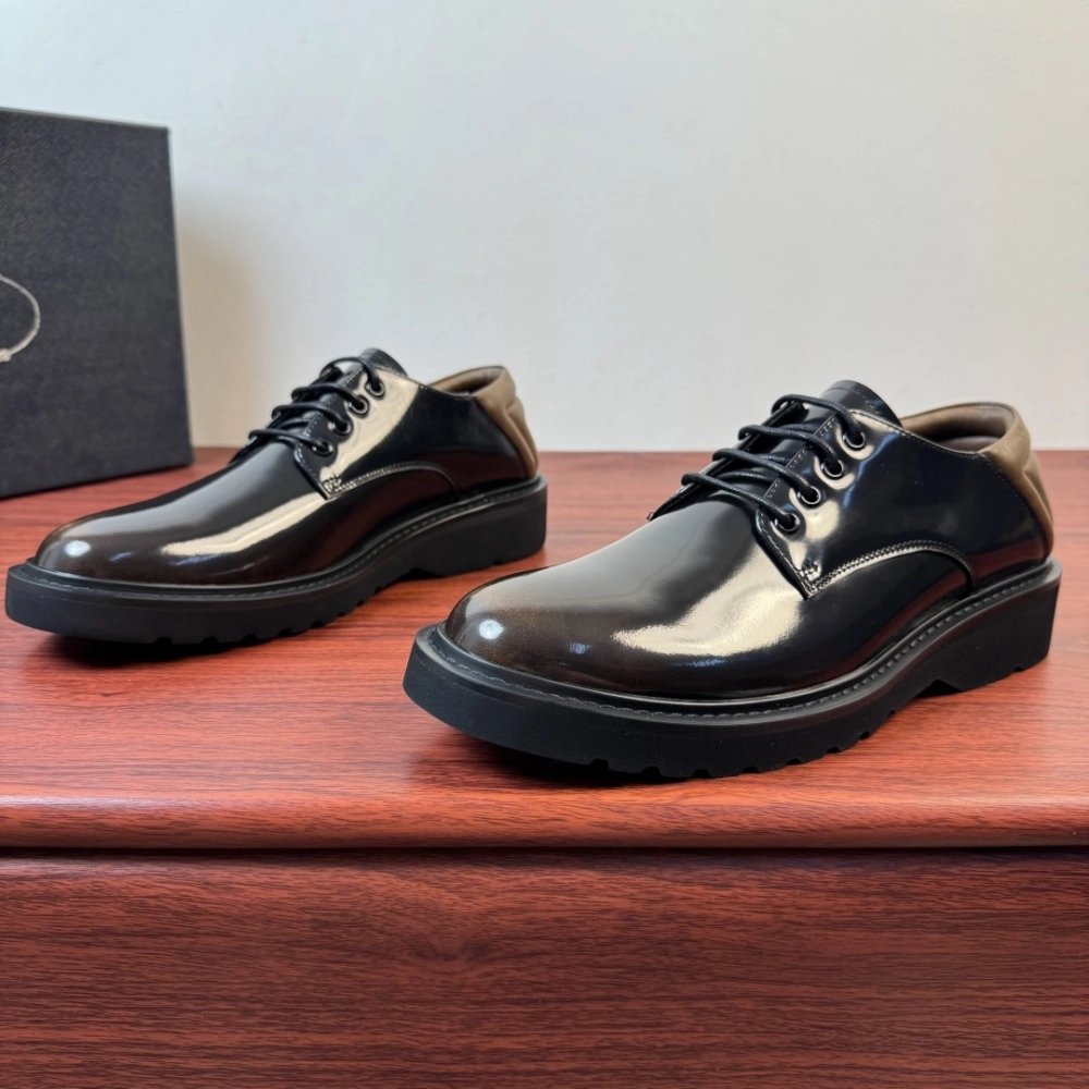 Prada leather shoes 092,PRADA SNEAKERS,Luxury Shoes