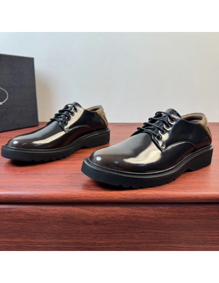 Prada leather shoes 092,PRADA SNEAKERS,Luxury Shoes