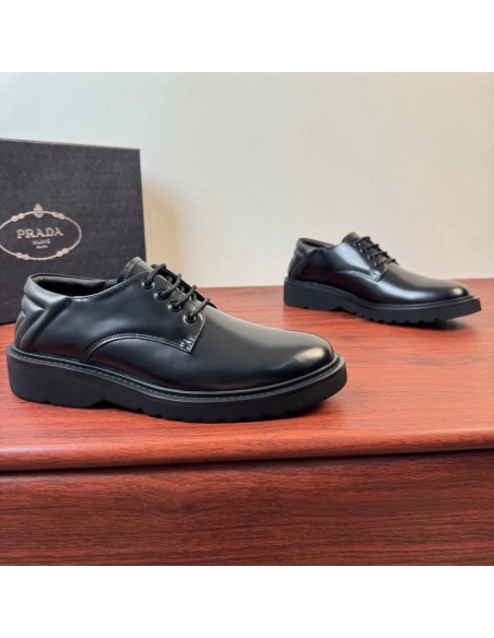 Prada leather shoes 093,PRADA SNEAKERS,Luxury Shoes