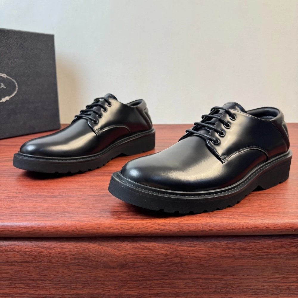 Prada leather shoes 093,PRADA SNEAKERS,Luxury Shoes