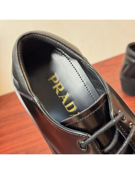 Prada leather shoes 093,PRADA SNEAKERS,Luxury Shoes