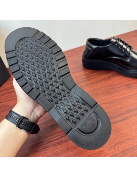Prada leather shoes 093,PRADA SNEAKERS,Luxury Shoes