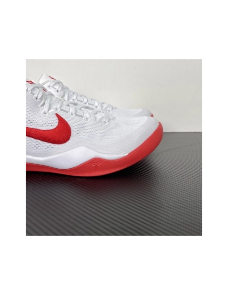 Nike Kobe 8 Protro TB Promo in White University Red HM6469-101 , Elite Performance Basketball Shoes , Premium SneakersStreetwear