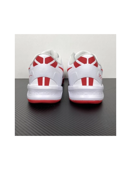 Nike Kobe 8 Protro TB Promo in White University Red HM6469-101 , Elite Performance Basketball Shoes , Premium SneakersStreetwear