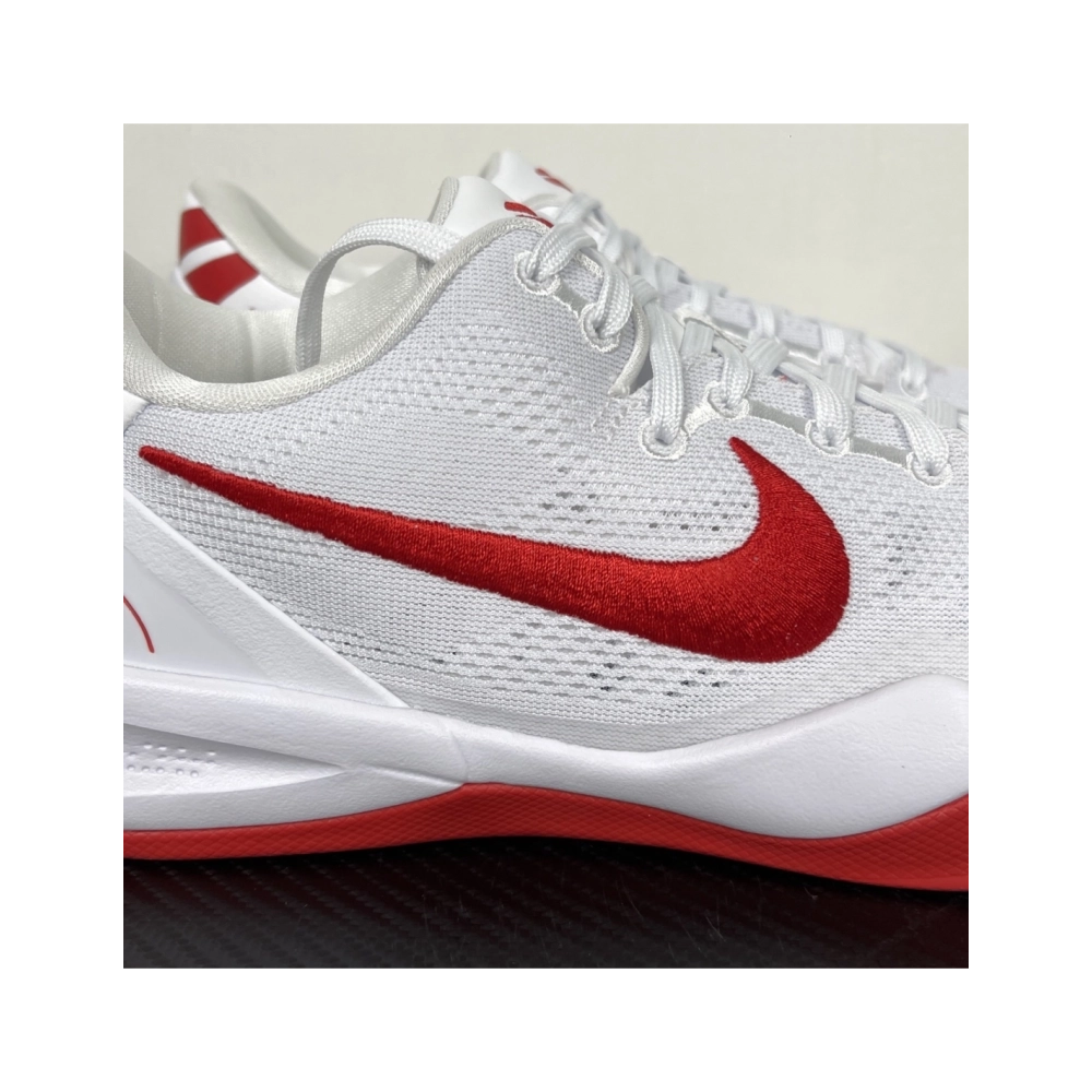 Nike Kobe 8 Protro TB Promo in White University Red HM6469-101 , Elite Performance Basketball Shoes , Premium SneakersStreetwear
