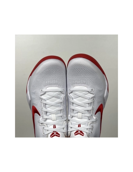 Nike Kobe 8 Protro TB Promo in White University Red HM6469-101 , Elite Performance Basketball Shoes , Premium SneakersStreetwear