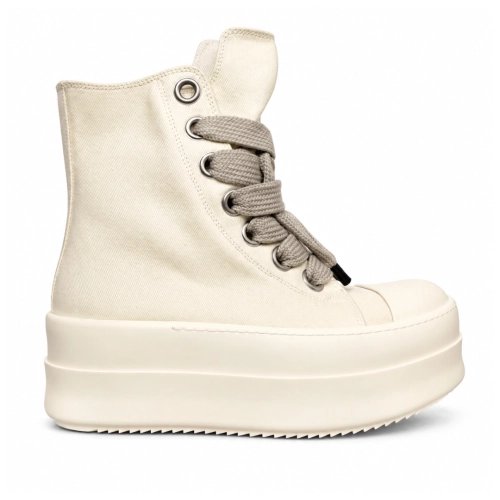 Rick Owens DRKSHDW Mega Bumper Jumbolace Sneaks - Milk DU01F4850 DOW2 , Premium SneakersStreetwear , Worldwide Shipping