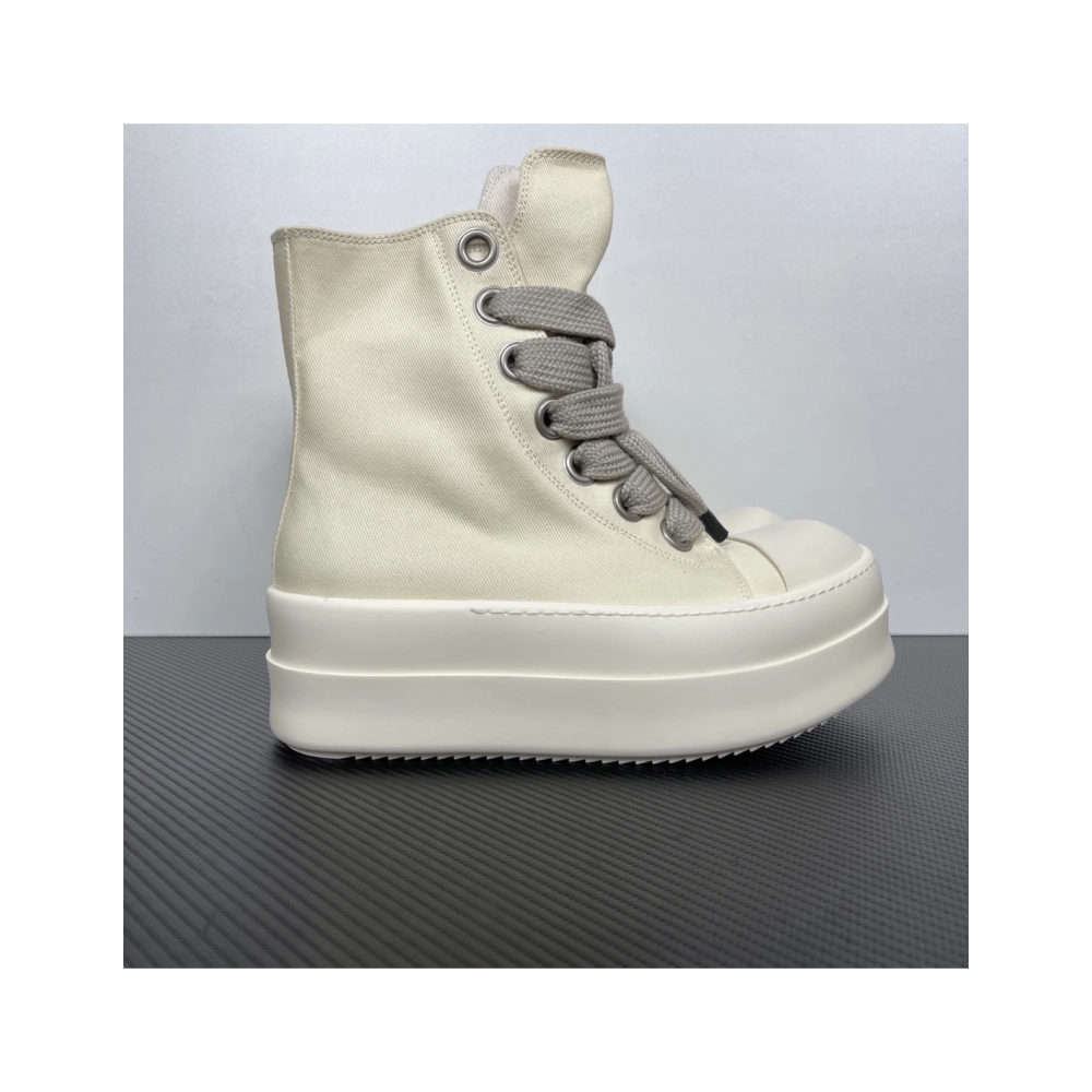 Rick Owens DRKSHDW Mega Bumper Jumbolace Sneaks - Milk DU01F4850 DOW2 , Premium SneakersStreetwear , Worldwide Shipping